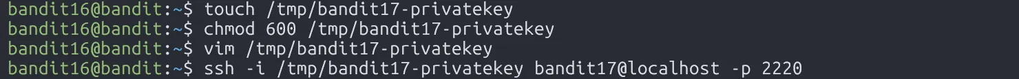 bandit16-ssh