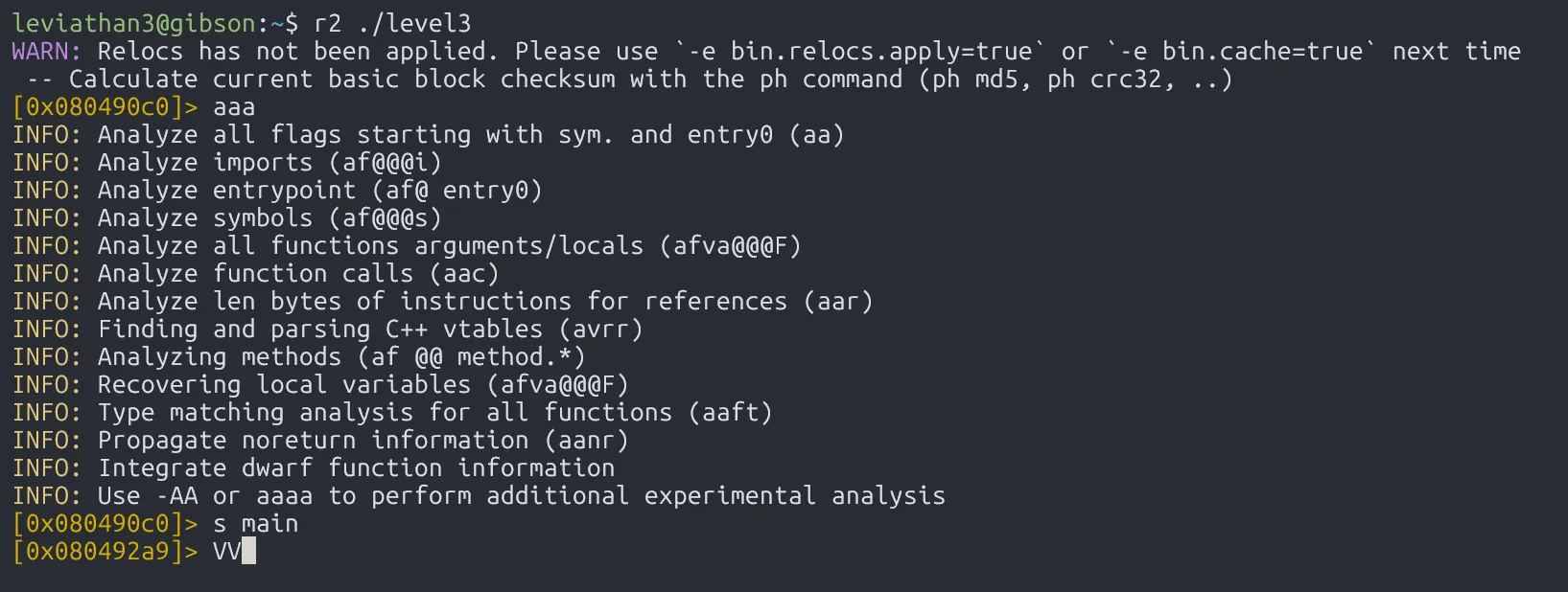 level3-radare2-setup